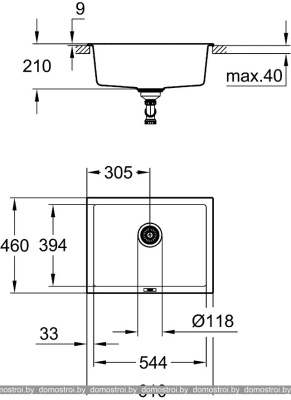 Кухонная мойка Grohe K700U 70-C 61/45.7 1.0 31655AT0 (серый гранит) фотография