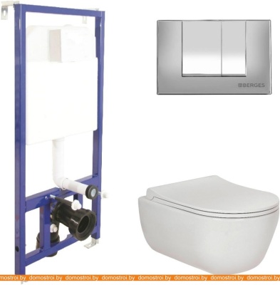 Унитаз Berges Wasserhaus Ego Rimless + Toma Slim + Novum525 + S3 047243 фотография