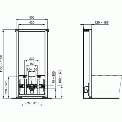 Инсталляция для биде Ideal Standard ProSys R016267 фотография