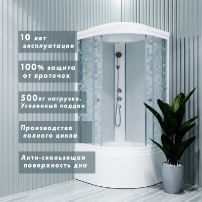 Душевая кабина Triton Стандарт Б3 ДН4 90x90 мозаика фотография