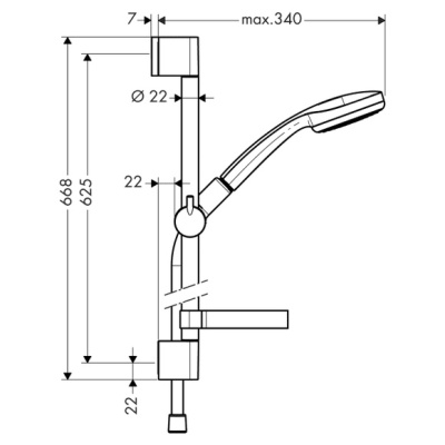 Душевая стойка Hansgrohe Croma 100 [27717000] фотография