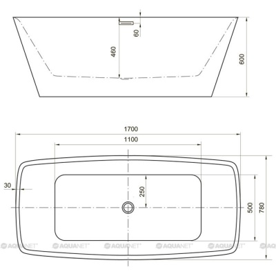 Акриловая ванна Aquanet Joy 170x78 фотография