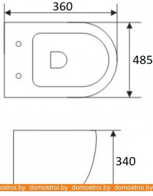 Унитаз CeramaLux B2330B фотография
