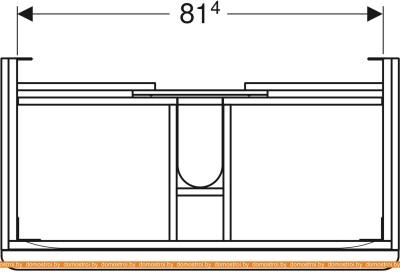 Тумба под умывальник Geberit Smyle Square 90 500.354.JR.1 (темный орех) фотография