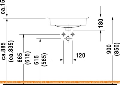 Умывальник Duravit D-Code 54.5x43.5 (0337540000) фотография
