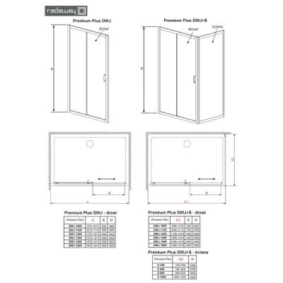 Душевая стенка боковая Radaway Premium Plus S [33403-01-01N] 90x190 фотография