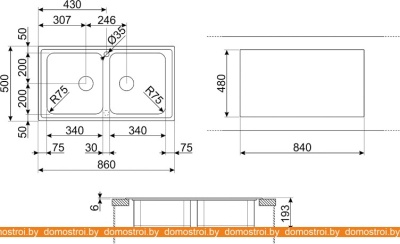 Кухонная мойка Smeg LPR862 фотография