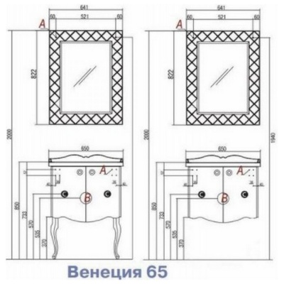 Тумба под умывальник Акватон Венеция 65 белая фотография