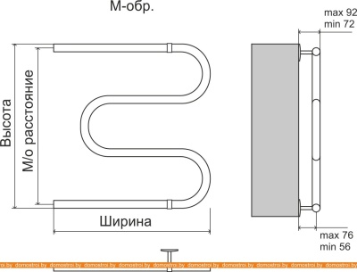Полотенцесушитель TERMINUS М-обр БШ (600x600) фотография
