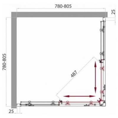 Душевой уголок BelBagno SELA-A-2-80-C-Cr прозрачное стекло 80x80 фотография