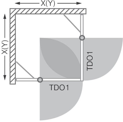 Душевой уголок Roltechnik Tower Line 1/2 часть TDO1 90x201 фотография