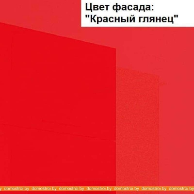 Кухня Интерлиния Мила Gloss 1.8 (красный-черный) фотография