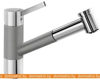 Смеситель Blanco Tivo-S Silgranit (хром/алюметаллик) 517611 фотография