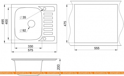 Кухонная мойка Granula 5801 (брют) фотография