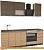 Кухня Иволанд Трейд Вяз 150-220-60 (светлый/темный) картинка