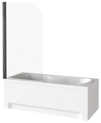 Шторка на ванну GoodDoor SCREEN H-80-C-В 80x140 фотография