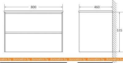 Тумба под умывальник BelBagno Pietra-800-2C-SO-SCM (stucco cemento) фотография