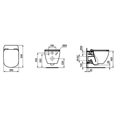 Подвесной унитаз Ideal Standard Tesi AquaBlade T007901 фотография
