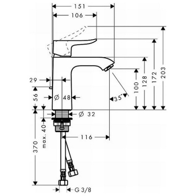 Смеситель Hansgrohe Metris 31080000 фотография