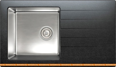 Кухонная мойка Tolero Twist TTS-860 (черный 911) фотография