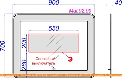 Зеркало Aqwella Malaga 90 Mal.02.09 фотография