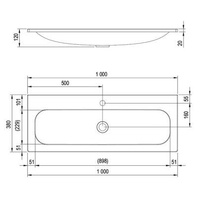 Умывальник Ravak Ring 1000 XJK01110000 фотография