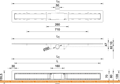 Душевой трап Styron STY-H-80-FF фотография