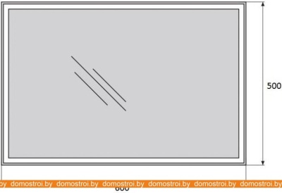 Зеркало BelBagno SPC-GRT-500-600-LED-BTN фотография