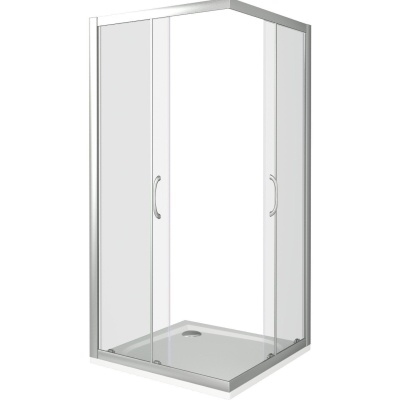 Душевой уголок GoodDoor LATTE CR-100-C-WE 100x100 прозрачные стекла (без поддона) фотография
