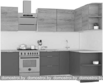Кухня Интермебель Микс Топ-12 2x1.5м правая (белый премиум-дуб крафт зол-венато) фотография
