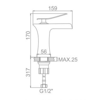 Смеситель для умывальника Ledeme L1055W-23 фотография