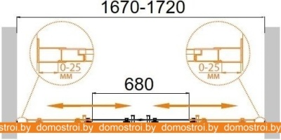 Душевая дверь Cezares Molveno-BF-2-170-P-Cr фотография