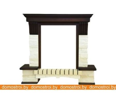 Портал для камина Smolcom Stone Montebello STD-ASP (темный орех) фотография