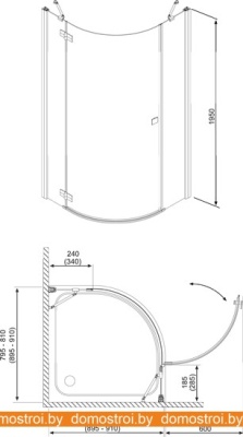 Душевой уголок Radaway Almatea PDJ 90 L (30602-01-01N) фотография