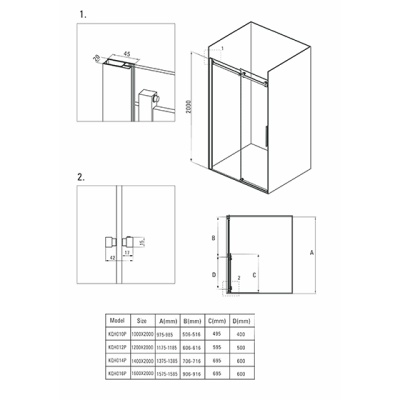 Кабина прямоугольная Deante Hiacynt  KQH 16P+KQH 031S  160*90х200см фотография