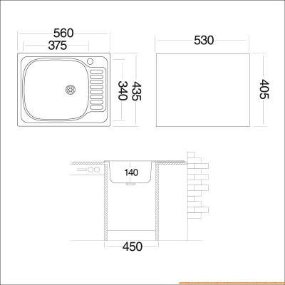 Кухонная мойка Ukinox CLM560.435 --5К 2L фотография