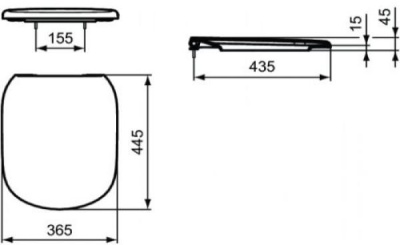 Сиденье для унитаза Ideal Standard Tesi T352901 с крышкой SoftClose фотография