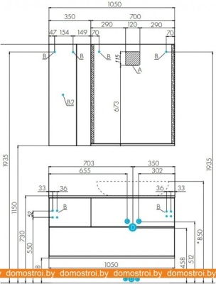 Шкаф Акватон Терра 35 1A247103TEKA0 (дуб кантри/антрацит) фотография