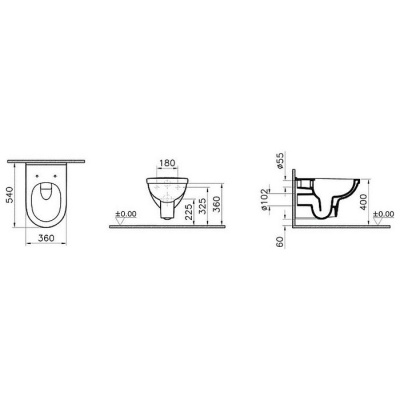 Подвесной унитаз Vitra Form 300 Rim-ex 7755B003-6039 с сиденьем микролифт фотография