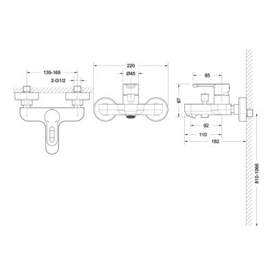 Смеситель для ванны Bravat Stream-D F637163C-01 фотография