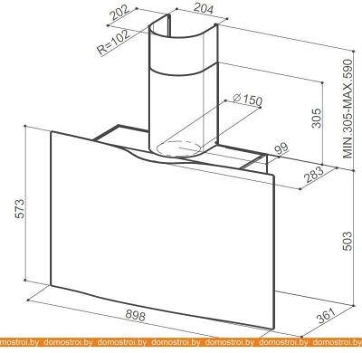 Вытяжка Faber Veil WH CORIAN A90 фотография