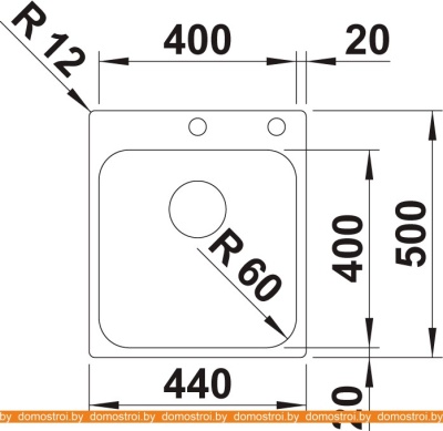 Кухонная мойка Blanco Supra 400-IF/A R12 526353 (полированная) фотография