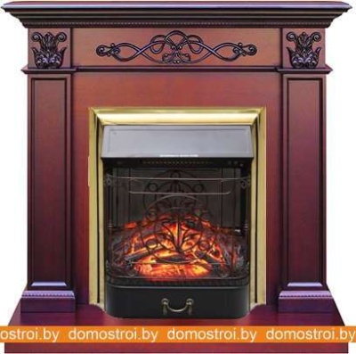 Комплект камина Smolcom Verona STD-ASP с Royal Flame Majestic FX M Brass (махагон антик) фотография