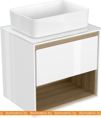 Тумба под умывальник Cersanit Louna 60 SZ-LOU60-BL/WH фотография