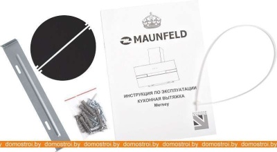 Вытяжка MAUNFELD Mersey 90 (нержавеющая сталь\черное стекло) фотография