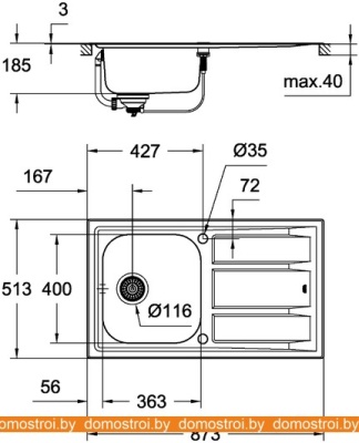 Кухонная мойка Grohe K400+ 31568SD0 фотография