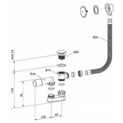 Сифон для поддона Radaway R135 фотография