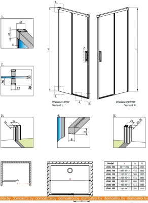 Душевая дверь Radaway Idea Black DWJ 150R фотография