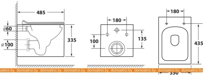 Унитаз OWL 1975 Cube Cirkel-H с сиденьем DP микролифт OWLT190803 фотография