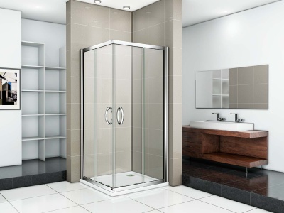 Душевой уголок GoodDoor INFINITY CR-90-C-CH 90x90 стекла прозрачные (без поддона) фотография